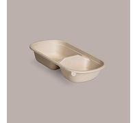 Lucgel Vaschette Termiche Bigusto Pulp con Coperchio, 500 gr, 23x13,5x4,4 cm, Polpa di Cellulosa e PLA, Confezione da 50 Pezzi