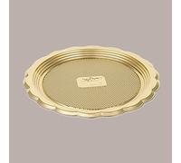 Lucgel, Vassoio Tondo Mini Medoro, Oro, per Monoporzioni e Finger Food, Diametro 12cm, 100 Pezzi