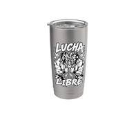Lucha Libre, Lottatori, Wrestling, Maschere Messicane Bicchiere termico in acciaio inox doppia parete