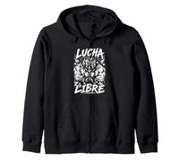 Lucha Libre, Lottatori, Wrestling, Maschere Messicane Felpa con Cappuccio
