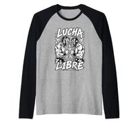Lucha Libre, Lottatori, Wrestling, Maschere Messicane Maglia con Maniche Raglan