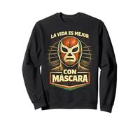 Lucha Libre Luchador La Vida Es Mejor con Mascara Felpa