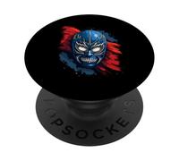 Lucha Libre - Maschera messicana Luchador con stelle PopSockets PopGrip Adesivo
