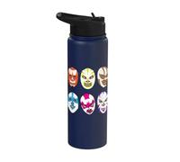 Lucha Libre Maschere di Wrestling Messicano Cinco De Mayo Wrestler Stainless Steel Insulated Water Bottle