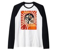 Lucha Libre Messico Wrestling Il Goron Retro Wrestler Maglia con Maniche Raglan