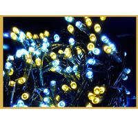 LUCI 500 LED BIANCO FREDDO E CALDO 25 MT. PER ESTERNO CON TIMER