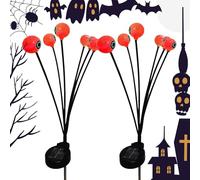 Luci a bulbo oculare di Halloween, luci da giardino con bulbi oculari spaventosi - Decorazioni di Halloween Lucine a bulbo oculare,Luci impermeabili per paletti, illuminazione solare inquietante e spa