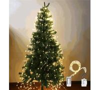 Luci A Cascata Scintillanti For Albero Di Natale Luci A Cascata For Albero Di Natale Con Anello 8 Modalità 100-600 Luci A LED Natalizie A Forma Di Lucciola(Warm,1m 10 strips 100 lights)
