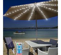 Luci a catena per ombrellone da patio, KINGCOO, luce per ombrellone impermeabile a energia solare con 104 LED, luci per palo da parasole, decorazione, 8 modalità, telecomando per ombrelloni da patio
