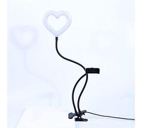 Luci A Clip Lampada Pinza Luce Da Lettura Luce Da Lettura Clip Rgb Love A Forma Di Cuore A Forma Di Vivo Leggero Dal Vivo Broadcast Fill Light Light Light Light Dimming Colore Led Clip Desk Lampada Da
