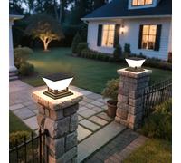 Luci a colonna led ad energia solare per patio per giardini e percorsi esterni [EEK: A++]