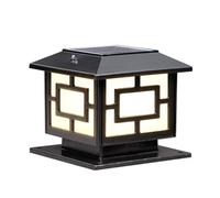 Luci a Colonna solari, Telecomando, dimmerabili, Lanterne da Cortile, Illuminazione da Paesaggio, lampade da Esterno a LED Impermeabili, 4x4, luci da palo Nere per Patio, Giardino, vialetto, 25 c