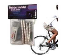 Luci a Corda a LED per Telaio per Bici - Spia di Guida Notturna Impermeabile, a Batteria | Luce del Telaio per Biciclette a Prova di Polvere con per Batteria, Striscia di Avvertimento di sicu