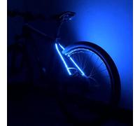 Luci a Corda a LED per Telaio per Bici - Spia di Guida Notturna Impermeabile, a Batteria | Luce del Telaio per Biciclette a Prova di Polvere con per Batteria, Striscia di Avvertimento di sicu