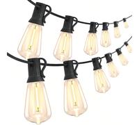 Luci a corda da esterno con lampadine LED a forma di globo ST38, luci a festoni per patio, giardino, cortile, strada, festa, terrazzo, campeggio, decorazione 7 metri 11 lampadine,9 metri 16 lampadine,