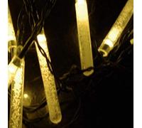 Luci a Corda, LED Esterni e Interni, a energia Solare, a Forma Cono Ghiaccio, Le Feste, Il Giardino, la Decorazione del Giardino, Bianco Caldo, 5 m, 20 luci