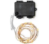 Legami - Filo di Luci da Interno e da Esterno, 520 cm, Filo Luminoso, 50 LED, Funziona a Batteria, Tenuta a Pioggia e Polvere, Colore Luce Bianco Caldo