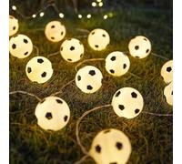 Luci A Corde Da Calcio - 20 Lampade A Palla Decorative A LED, Ghirlanda Di Luce Fata Con Motivo Battente, Filo Flessibile Con Disegno Di Calcio Realistico | Appeso Dentro La Festa