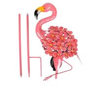 Luci a fenicottero da giardino - Lampade decorative da esterno ad energia solare, luci a forma di animale in metallo rosa | Scultura luminosa che abbellisce la vista notturna del giardino, figura sola