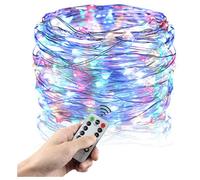 Luci a filo con 50 LED multicolore, 5 m + telecomando, alimentate tramite USB