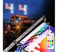 Luci A Frusta LED Da 3 Piedi, Luci Da Inseguimento/danzanti RGB, 300 Modalità, 32 Luci Luminose, 10 Velocità, Controllo Wireless RF Impermeabile IP67 For Accessori UTV ATV