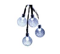 Luci a LED a globo di cristallo solare - Luci fatate impermeabili IP65 da 5 m/10 m for giardino, feste, decorazioni natalizie(Solar white light,50LED 9.5M)