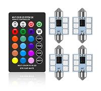 Luci a LED Auto Interior Lights RGB C5W LED FESTOON 31mm 36mm 39mm 42mm con telecomando Multicolor Dome Light Light Lampada Auto 12V per camera (Color Temperature : 31mm)