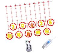 Luci a LED con più modalità lampeggianti per la celebrazione di Capodanno Tenda decorativa String Light Hanging Pendente Decorazione Celebrazione di festa