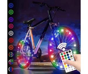 Luci a LED impermeabili per ruote di bicicletta, luci decorative per raggi con modalità regolabili per avvertimento di sicurezza, dai colori