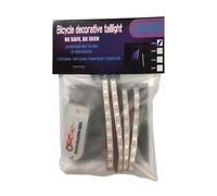 Luci a LED in Bicicletta - Strisce di Cornice Decorativa con Scatola della Batteria, Illuminazione Resistente all'Acqua e Polvere con lampi e Luce costante | per la Sicurezza per Il Ciclismo