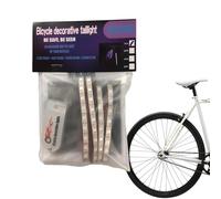 Luci a LED in Bicicletta - Strisce di Cornice Decorativa con Scatola della Batteria, Illuminazione Resistente all'Acqua e Polvere con lampi e Luce costante | per la Sicurezza per Il Ciclismo