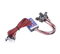 Luci a LED Modello RC, Kit Sistema di Illuminazione a 12 LED RC Lampeggiante Sistema di Luci Lampeggianti Simulazione Luci Kit di Illuminazione a LED per 1/10 1/8 RC Auto/Camion/Crawler