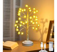 Luci a LED per albero luminoso: L ED, albero di luce, luce bianca calda, alimentata tramite USB/batteria, lampada decorativa per rami luminosi, rami regolabili, albero luminoso per casa, feste