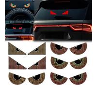 Luci a LED per auto, occhi diavoletici per auto, lampada colorata per occhi morbidi per finestrini auto, USB Devil Eye, fari malvagi, lampada intelligente colorata per parabrezza (giallo + rosso, 6