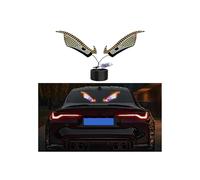 Luci a LED per finestrino auto, luci diavolo occhio diavolo, luci dinamiche per auto, parabrezza e lunotto posteriore, presa USB con pulsante di controllo