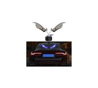 Luci a LED per finestrino auto, luci diavolo occhio diavolo, luci dinamiche per auto, parabrezza e lunotto posteriore, presa USB con pulsante di controllo