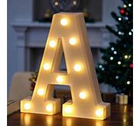 Luci a LED per Lettere e Numeri da 16cm, Luci a Forma di "Sposeresti Me" tipo Marquee, Luce LED Calda per Tazza, Lettere e Numeri in Inglese Personalizzabili, Montabili a Parete, Alimentati a Batteria