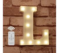 Luci A LED per Lettere, Segno di Lettere Marquee Dell'alfabeto Segno di Luci Numeriche A LED con Telecomando per Luce Notturna, L, M