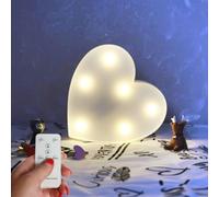 Luci A LED per Lettere, Segno di Lettere Marquee Dell'alfabeto Segno di Luci Numeriche A LED con Telecomando per Luce Notturna, Heart, M