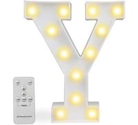 Luci A LED per Lettere, Segno di Lettere Marquee Dell'alfabeto Segno di Luci Numeriche A LED con Telecomando per Luce Notturna, Y, M