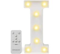 Luci A LED per Lettere, Segno di Lettere Marquee Dell'alfabeto Segno di Luci Numeriche A LED con Telecomando per Luce Notturna, I, M