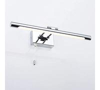 Luci a LED per Specchio da Bagno, Lampada da Parete cromata per mobiletto da Toilette con Cordino, lampade da Specchio per WC a Parete, Luce Frontale per Specchio da Bagno sopra Lo Specchio,