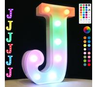 Luci a LED per tendoni, lettere luminose con telecomando, 18 colori cangianti, per ragazze e ragazzi, regalo per feste di compleanno, luce notturna, camera da letto, matrimonio, Natale, decorazione