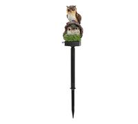 Luci A LED Solare Di Figura Di Gufo - Decorazioni Impermeabili Peer Giardino In Resina | Impezza Di Figurine Da Esternmo Perr Animali Da Esterno Per Il Percorso Del Cantiere Esterrno | Giarddino Luce