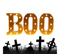 Luci a Lettere | 3 Pezzi Insegna Boo Luci Halloween - Insegna LED Impermeabile per Decorazione Stanza Feste Cucina Camera da Letto Casa Halloween