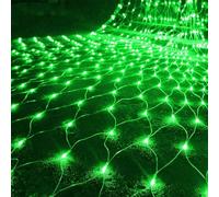 Luci a Rete 880 LED per Natale all'aperto 6m x 4m, Rete per Fate, con Timer remoto, 8 modalità, Impermeabili, per Alberi all'Esterno (Verde, 10m x 8m, 2000 LED)