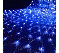 Luci A Rete, Ghiacciolo Fatato Impermeabile da 1,5 M X, 96 LED, Alimentato, for Esterni, Interni, Giardino, Natale, Feste di Matrimonio(Blau,6m x 4m 880led)