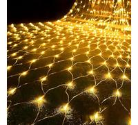 Luci A Rete, Ghiacciolo Fatato Impermeabile da 1,5 M X, 96 LED, Alimentato, for Esterni, Interni, Giardino, Natale, Feste di Matrimonio(Warm White,3m x 2m 320led)
