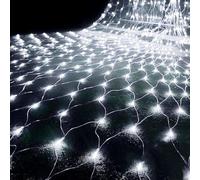 Luci a Rete per Fata, 6mx4m per Esterni, per cespugli, anniversari, Matrimoni, Gazebo, tetti, finestre, Feste (Bianco Freddo, 10m x 8m, 2000 LED)