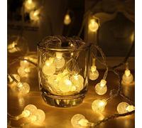 Luci a sfera di cristallo solare impermeabile 30 LED di 8 modalità | Luci a stringa solare esterna 21 ft | Per interni, all'aperto, festa ， giardino, Natale, Halloween, vacanza ， Decorazione del